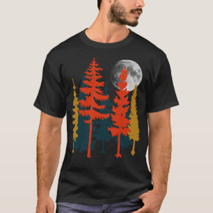 Full moon over trees during night time T-Shirt