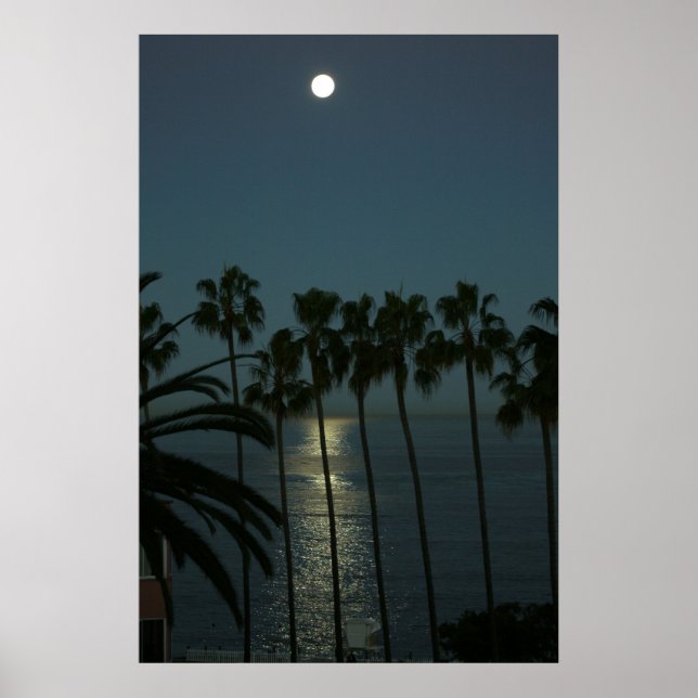 Full Moon Over Water Poster (Front)