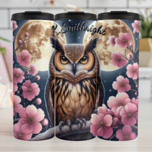 Full Moon Owl Thermal Tumbler
