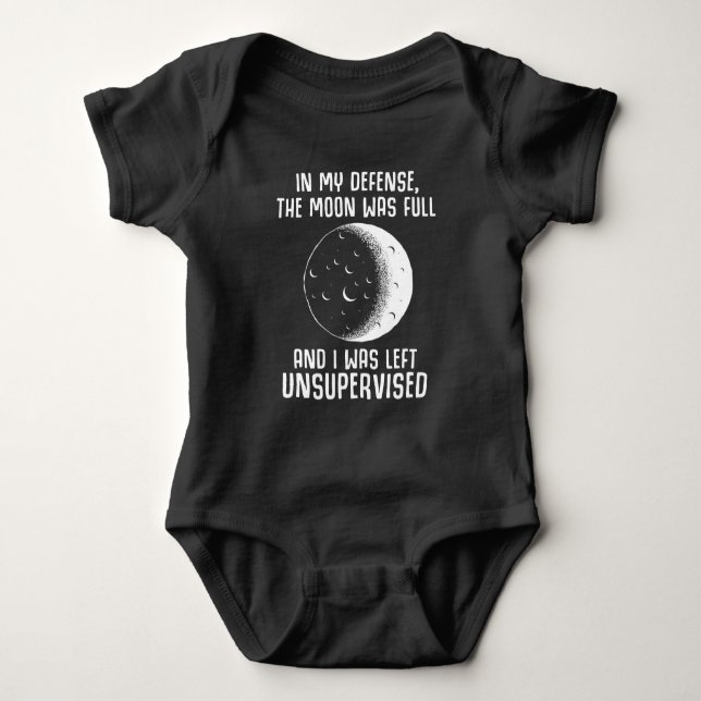 Full Moon Pagan Witch Wiccan Quote Baby Bodysuit (Front)