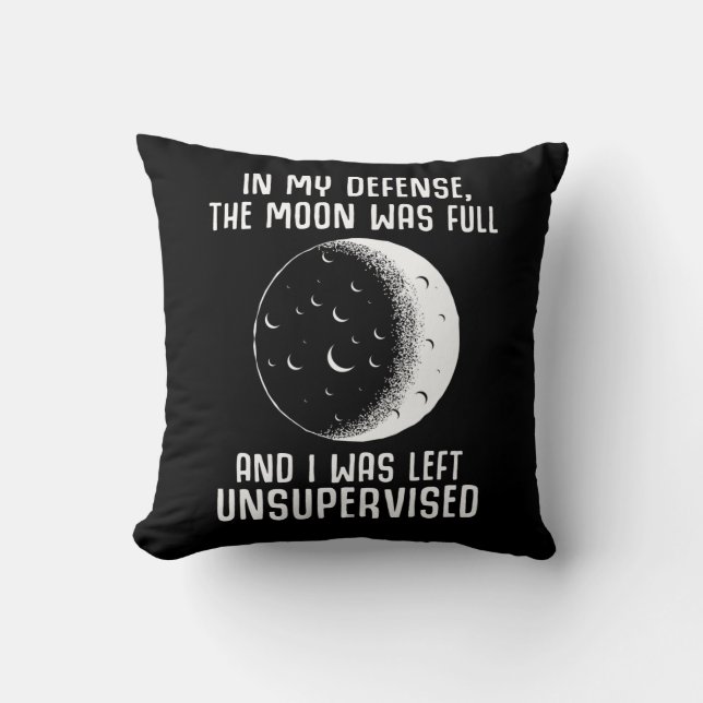 Full Moon Pagan Witch Wiccan Quote Cushion (Front)