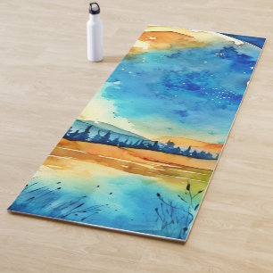 Full Moon Painting Yoga Mat