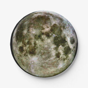 Full Moon Paper Plate