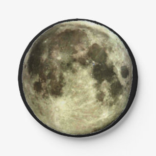 Full Moon Paper Plate