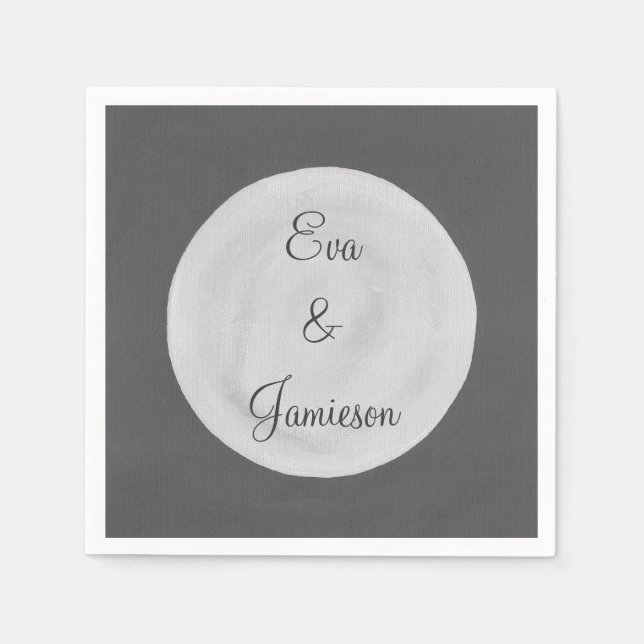 Full Moon Personalised Paper Napkins (Front)
