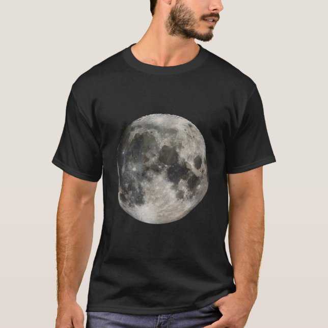 Full Moon Phase Space Love Photography Astronomy T-Shirt (Front)