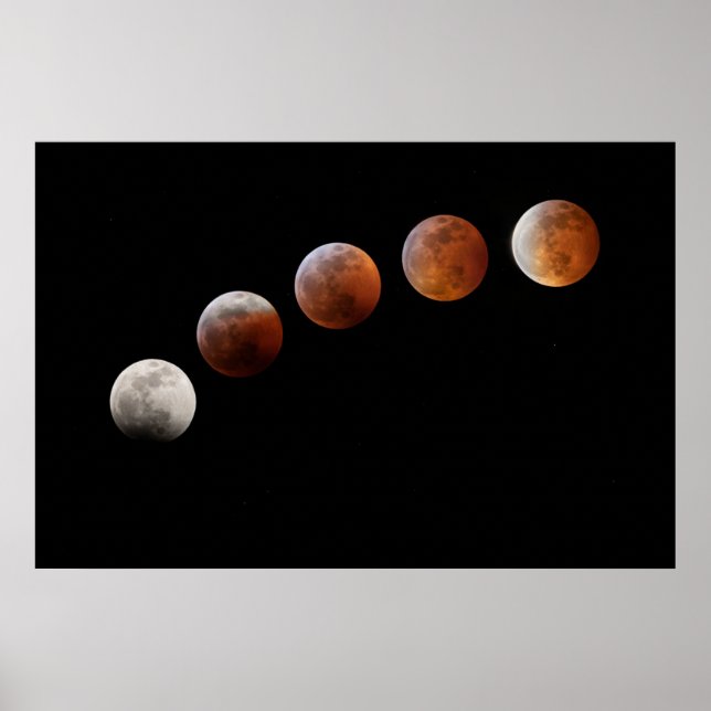 Full Moon Phases Total Lunar Eclipse | Colorado Poster (Front)