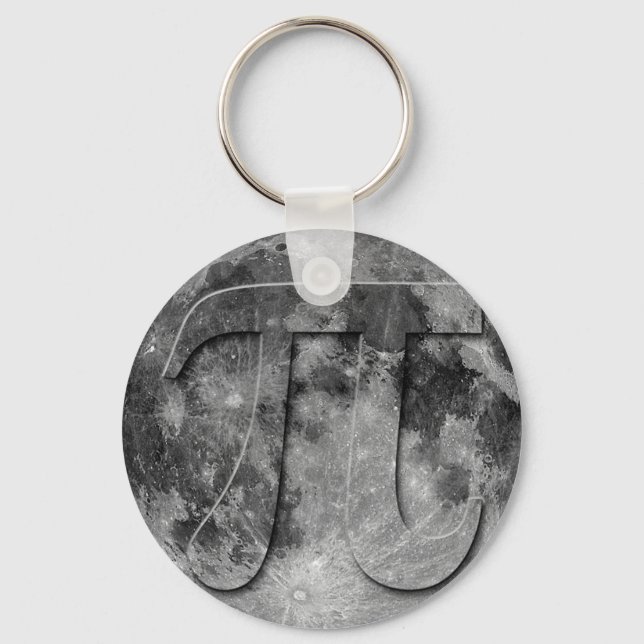 Full Moon Pi Day Fun Key Ring (Front)