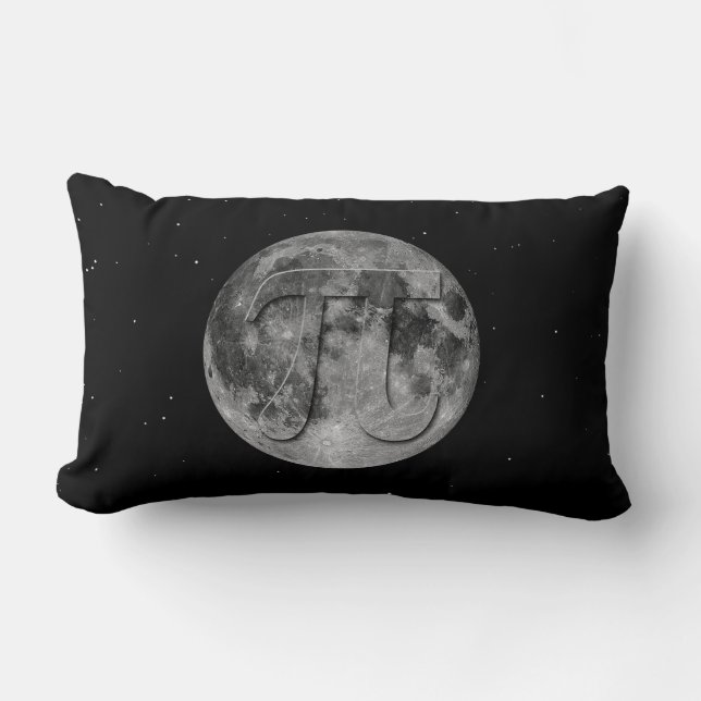 Full Moon Pi Day Fun Lumbar Cushion (Front)