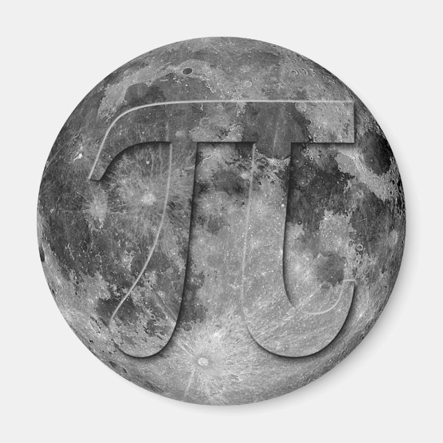 Full Moon Pi Day Fun Magnet (Front)