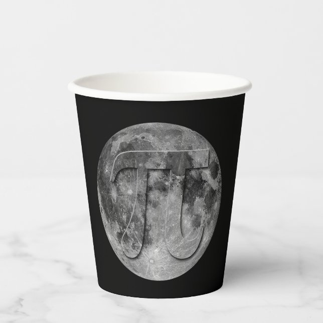 Full Moon Pi Day Fun Paper Cups (Front)