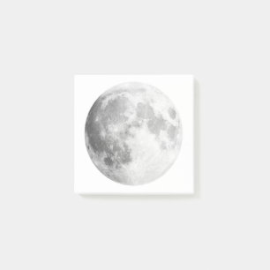 Full Moon Post It Notes / White