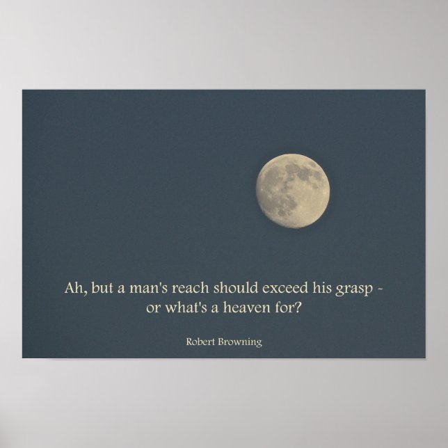 Full Moon Poster Robert Browning Quote (Front)