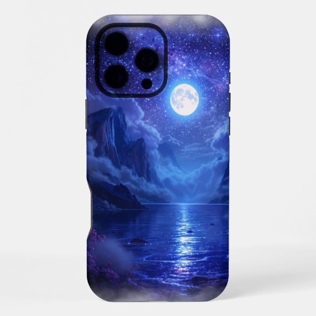 Full Moon Reflection iPhone 16 Pro Max Cases (Back)
