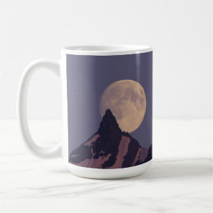Full Moon Rises Chugach Mountains Alaska Coffee Mug