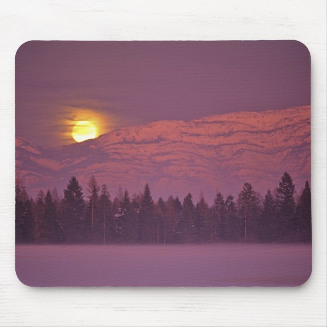 Full moon rises over Teakettle Mountain during Mouse Pad (Front)