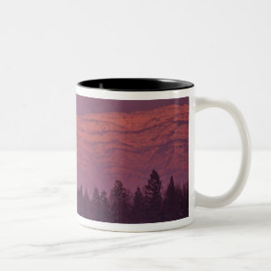 Full moon rises over Teakettle Mountain during Two-Tone Coffee Mug