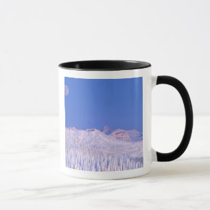 Full moon rising above Glacier National Park Mug
