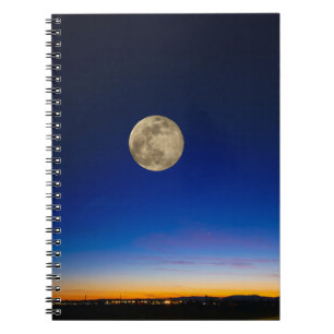 Full Moon Rising Over Sunset Notebook