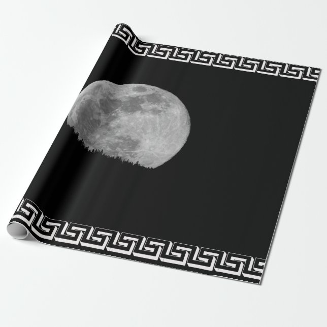 FULL MOON RISING WRAPPING PAPER (Unrolled)