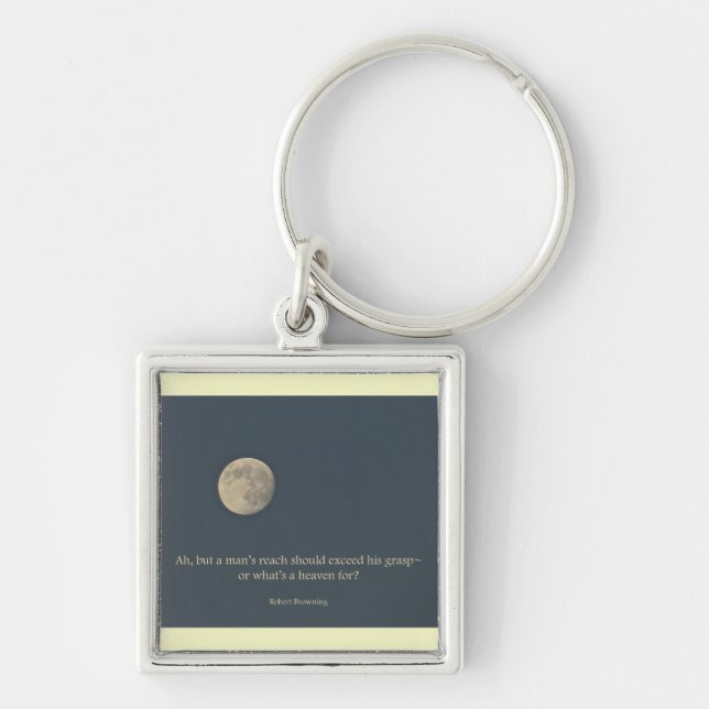 Full Moon Robert Browning Quote Key Ring (Front)