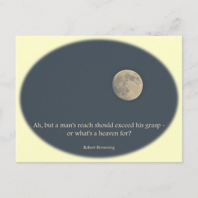 Full Moon Robert Browning Quote Postcard (Front)