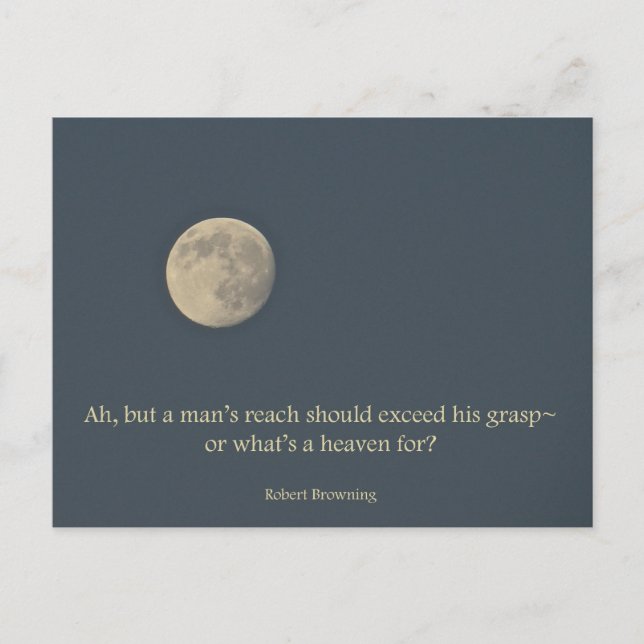 Full Moon Robert Browning Quote Postcard (Front)