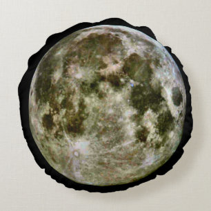 Full Moon Round Pillow. Round Cushion