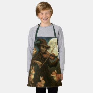 Full Moon Scarecrow Serenade Apron