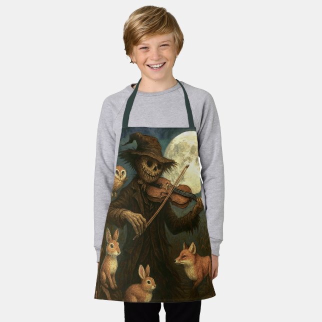 Full Moon Scarecrow Serenade Apron (Worn)