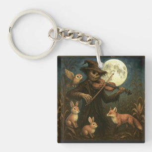Full Moon Scarecrow Serenade Key Ring
