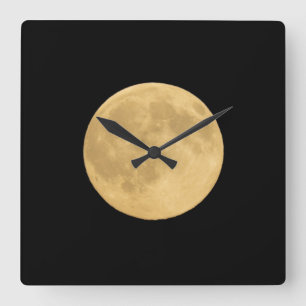 Full Moon Seattle, Washington Square Wall Clock