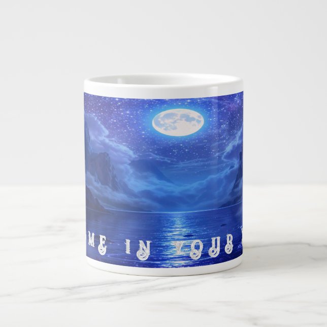 Full Moon Serenity Mug  Nature-Inspired Coffee Cup (Front)