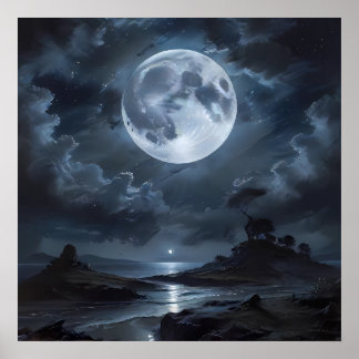Full Moon Serenity Poster