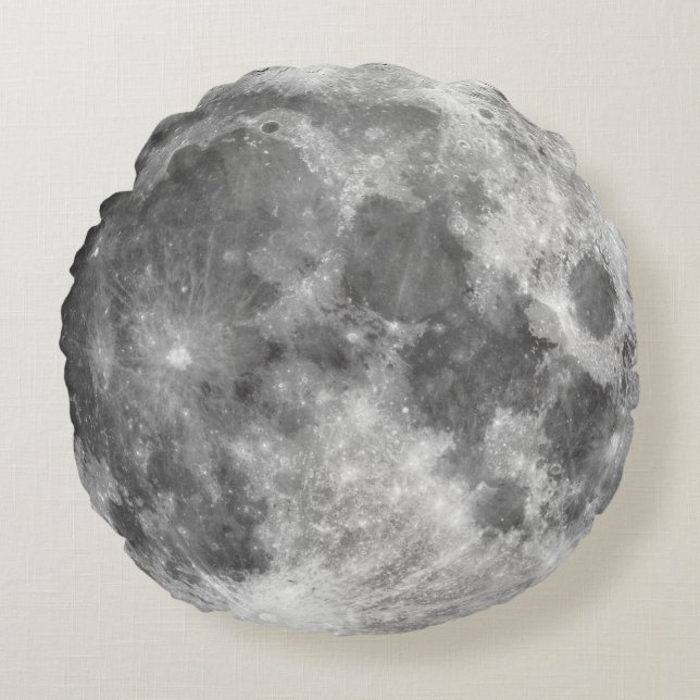 Full Moon Space Geek Round Cushion (Front)