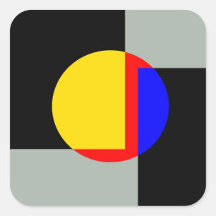 Full moon square sticker