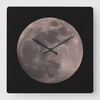 Full Moon Square Wall Clock