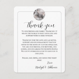 Full Moon Thank You Reception Cards