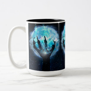 Full Moon Transformation Halloween Two-Tone Coffee Mug