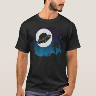 Full Moon Unidentified Flying Object UFO Abduction T-Shirt