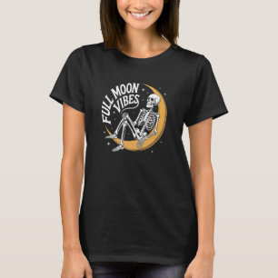 Full Moon Vibes Witchy Occult Witch Wiccan Pagan H T-Shirt