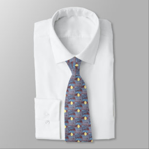 Full Moon Watercolor Tie