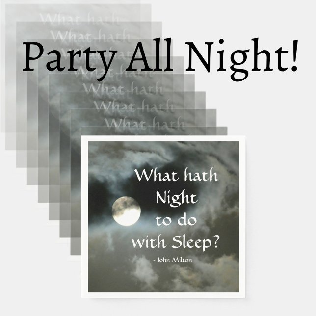 Full Moon What has Night to do with Sleep Napkin (Creator Uploaded)