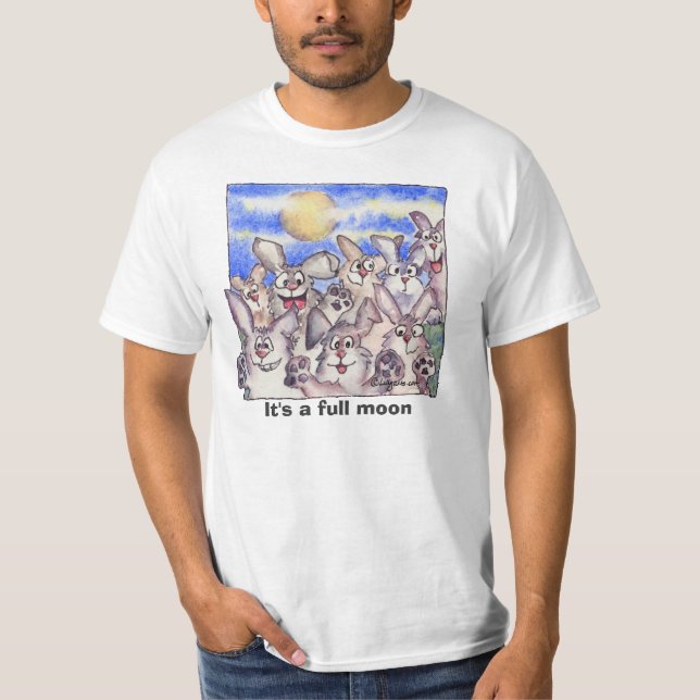 Full Moon Wild Bunnies T-Shirt (Front)