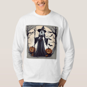 Full Moon Witch and Pumpkins T-Shirt