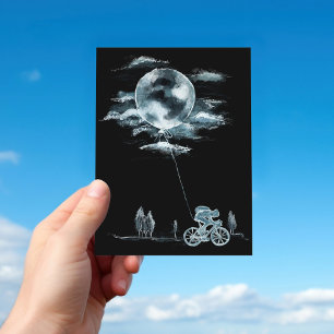Full Moon With Bicycle National Moon Day Ideas Postcard