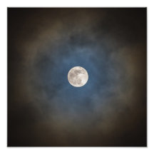 Full Moon with Blue Halo