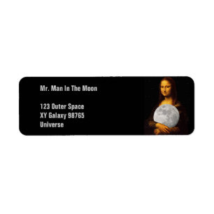 Full Moona Lisa Return Address Label
