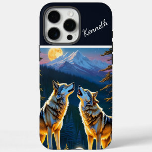 Full Moon's Light on Wolf's iPhone 16 Pro Max Case