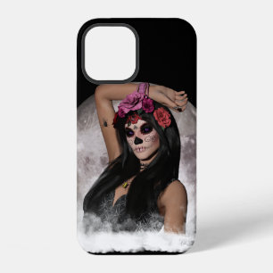 Full Moon's Sugar Skull Gothic Purple Eyes iPhone 12 Case